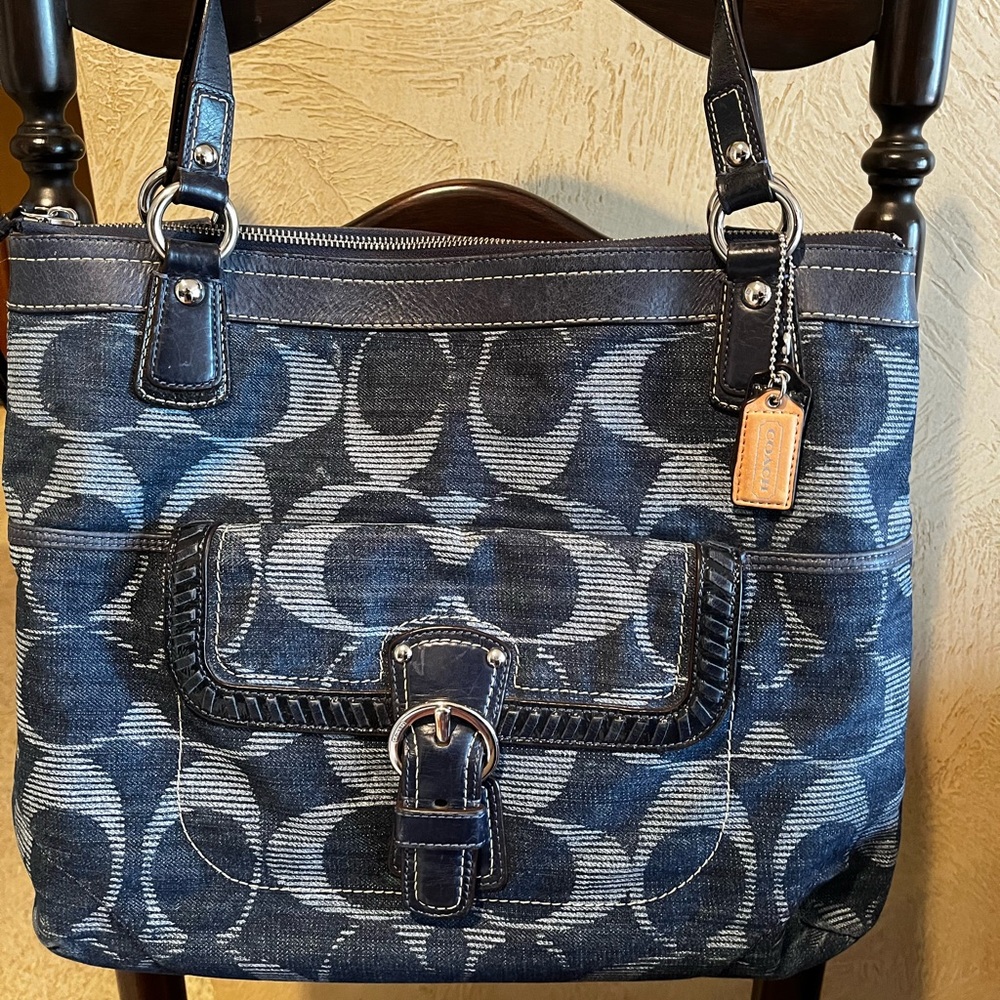 Coach denim Poppy bag L1169–18993 in excellent shape